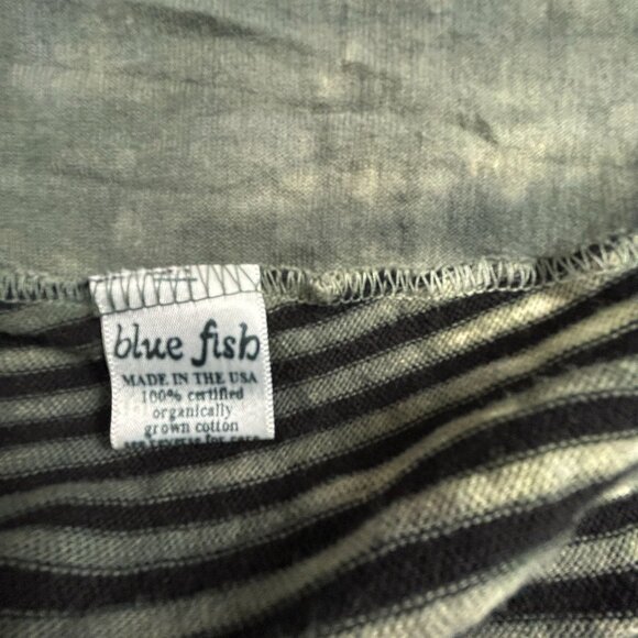 Blue Fish Artwear Tunic Top Lagenlook OS Hand Painted Labyrinth Long Sleeve NWOT - Picture 9 of 9